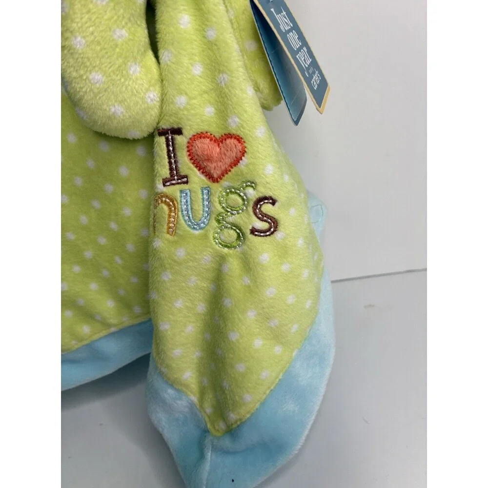 Carters Frog Lovie I Love Hugs Just One Year Satin Security Blanket 2010 New